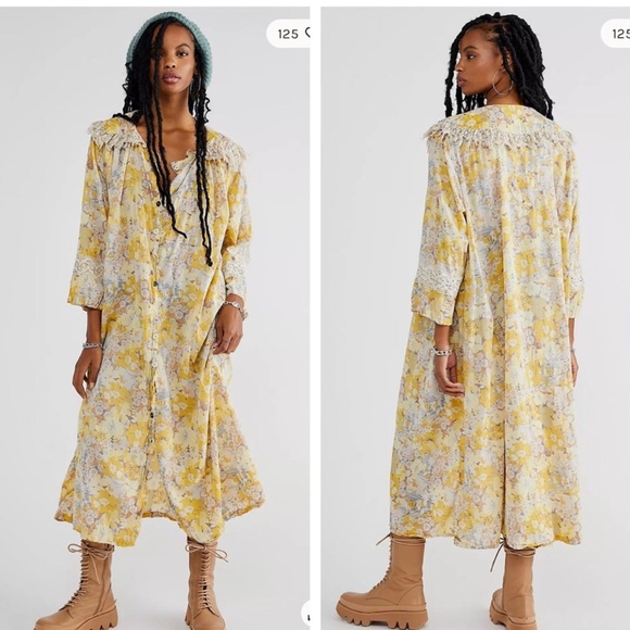 Magnolia Pearl Yellow Floral Maxi Dress